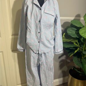 Women's Blue and Pink Pajama Set